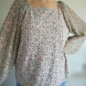 LOFT Floral Blouse